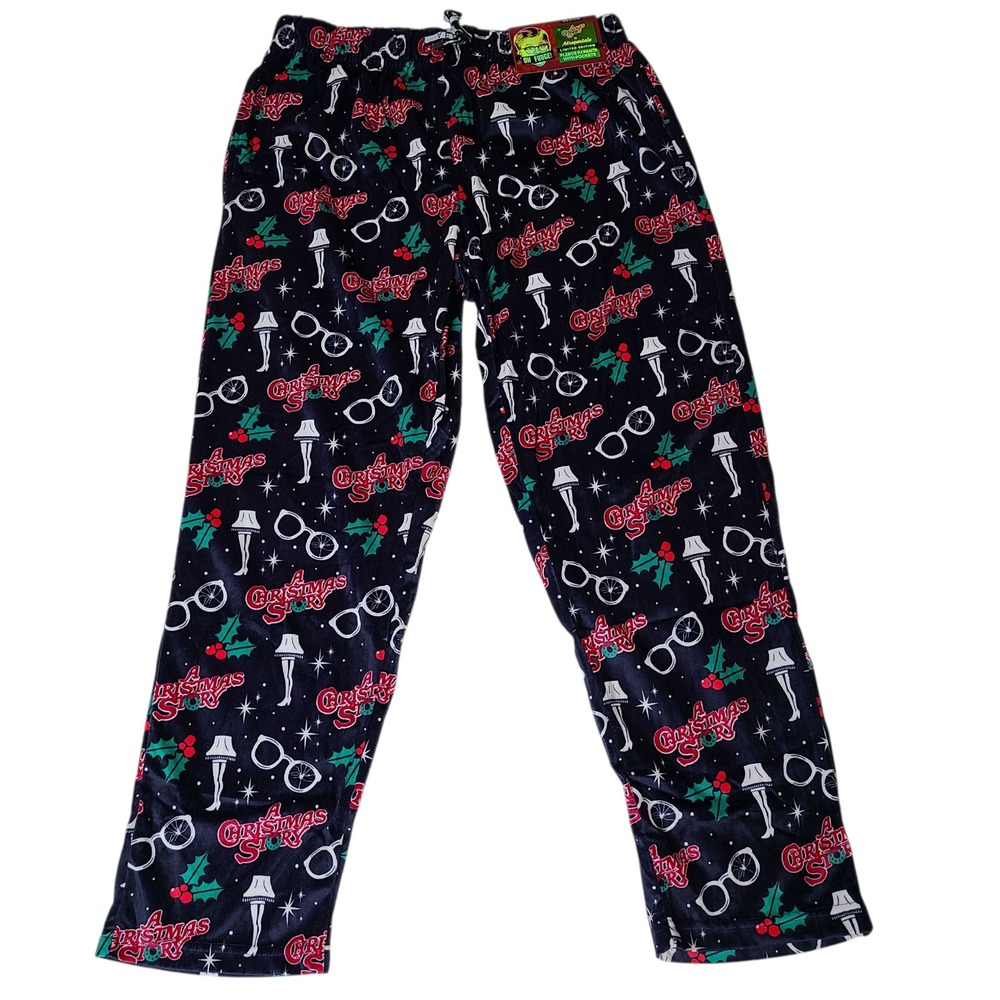 AeropostaleA Christmas Story Pajama Pants Mens Medium Pockets Limited Edition